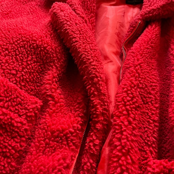 Red teddy coat - Picture 2 of 5